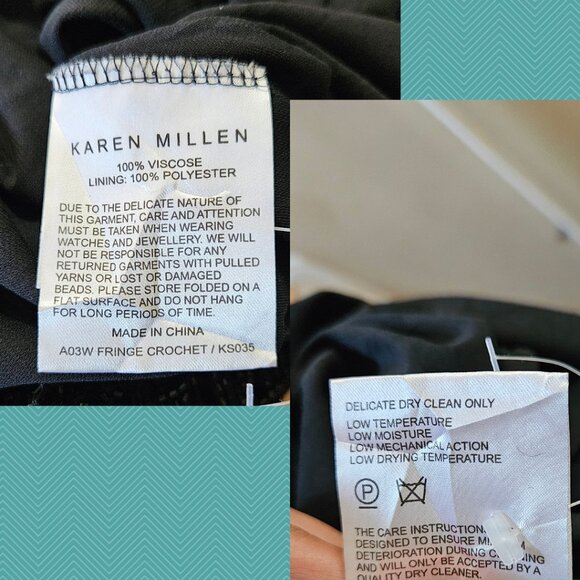 Karen Millen Black Beaded Strappy 1920's Flapper Dress - Picture 6 of 6